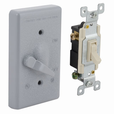 1G GRY Vert 3Way Cover
