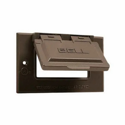 1G BRZ Horiz GFCI Cover