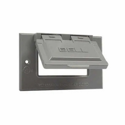 1G GRY Horiz GFCI Cover