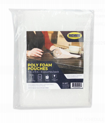 6PK 7x11.5 Foam Pouch