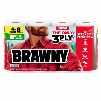 4PK Brawny 3Ply Towel