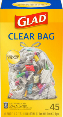 45CT 13GAL CLR TrashBag