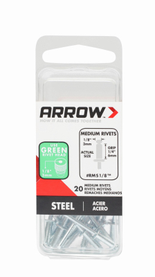 20PK 1/8 MED Pop Rivet