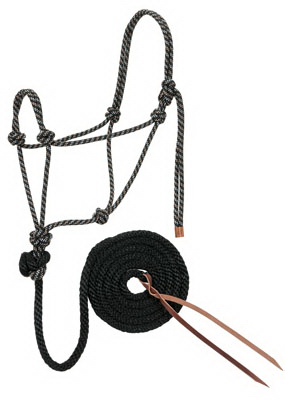1/2x10 BLK/Tan Halter
