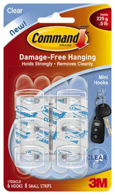 6PK CLR Mini Hook