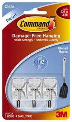 3PK CLR Wire Hook