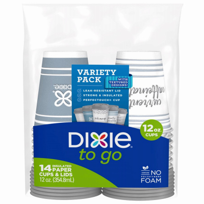Dixie 14PK 12OZ Cup/Lid