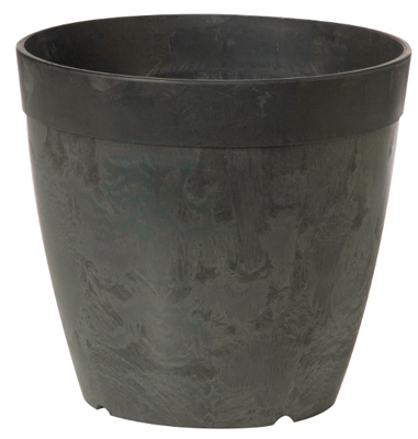 8" BLK Dol RND Planter