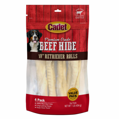 4PK 10" Beef Rawh Bone