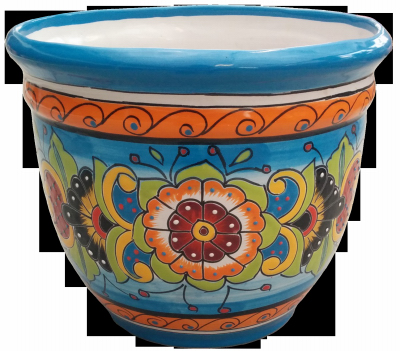 6" TURQ Band Planter