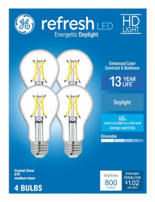 GE 8.5W DLCLR A19 Bulb