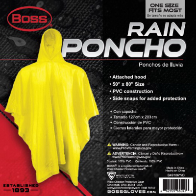 YLW Boss Rain Poncho