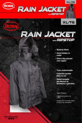 XL BLK Boss Raincoat