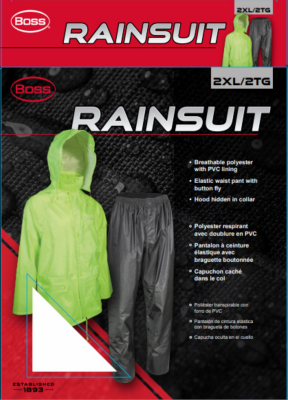 2XL GRN Boss Rainsuit