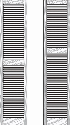 15x51 BLK Louv Shutters
