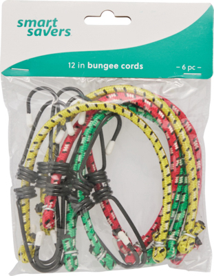 SS 6PK 12" Bungee Cord