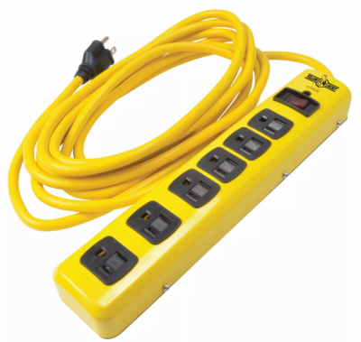15' YLW 6-Outlet Cord