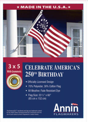 3x5 Betsy 250 Flag
