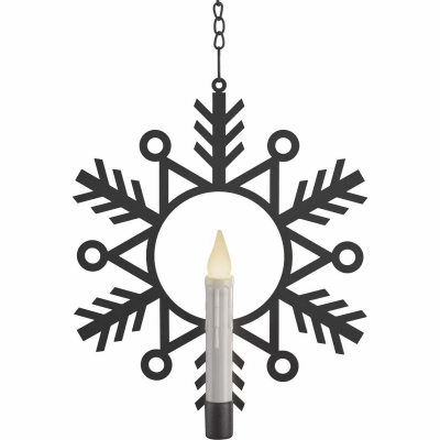 LED WNDW Candle Wreath