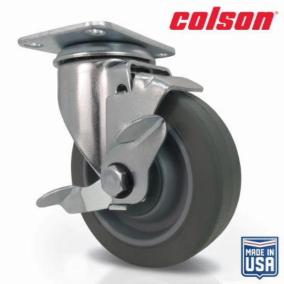 4" GRY RubbSWVLK Caster