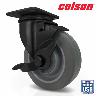 4" GRY RubbSWVLK Caster