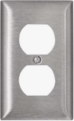1 GANG SS REC WALLPLATE