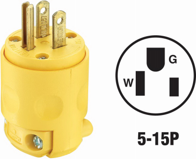 YEL GRND CORD PLUG