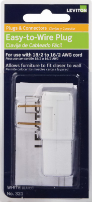 15A WHT CORD PLUG