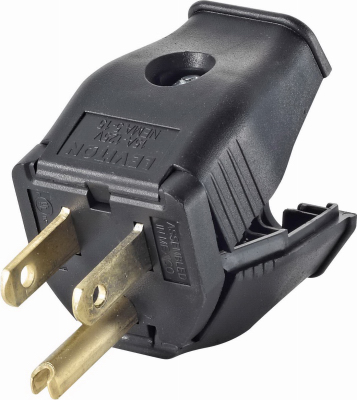 15A BLK GRD CORD PLUG