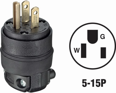 BLK CORD PLUG