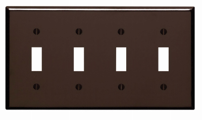 BRN 4-TOGGLE WALL PLATE