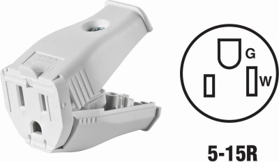 WHITE 15A CONNECTOR