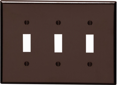 BRN 3-TOGGLE WALL PLATE