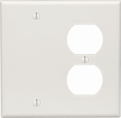 WHT DUP/BLNK WALLPLATE