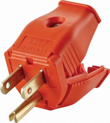15A ORG GRD CORD PLUG