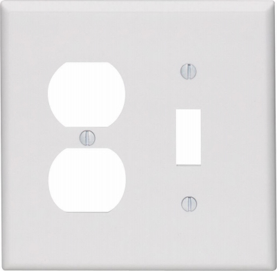 WHT COMBO WALL PLATE