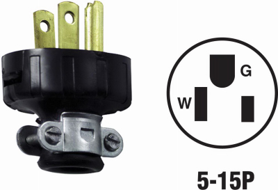 BLK CORD PLUG
