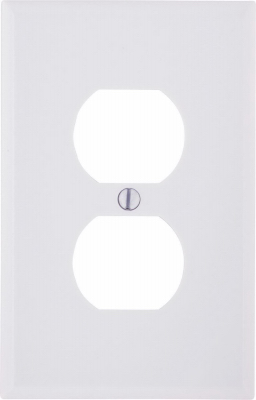 WHT DUPLEX WALLPLATE