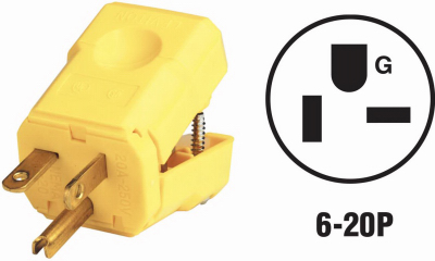 20A YEL GRND CORD PLUG