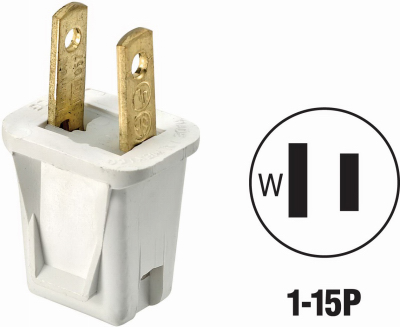 10A WHT CORD PLUG