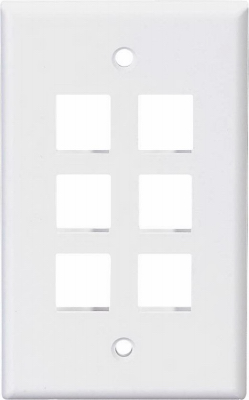 6-PORT WALL PLATE