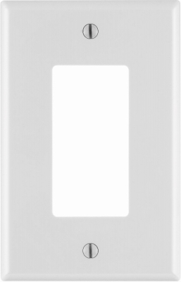 WHT 1G DCRAMW WALLPLATE