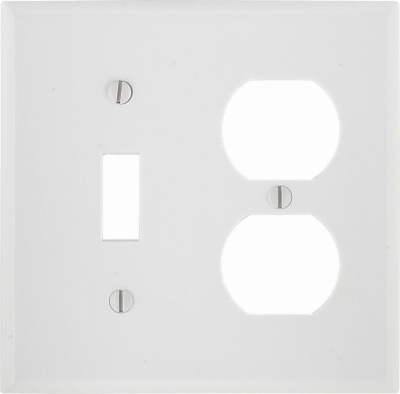 WHT COMBO WALL PLATE