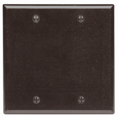2G BRN BLANK WALLPLATE