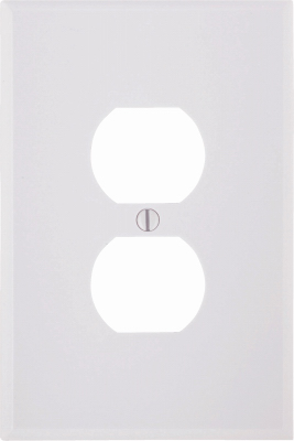 WHT DUPLEX WALL PLATE