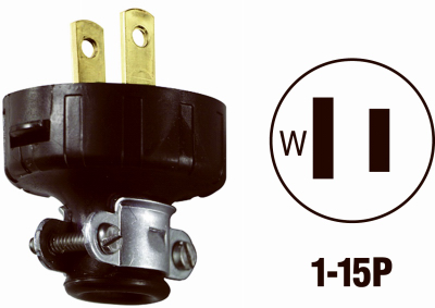 BLK CORD PLUG