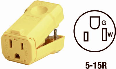 15A GRND CORD CONNECTOR