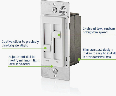 WHT SLDLIGHT/FAN SWITCH