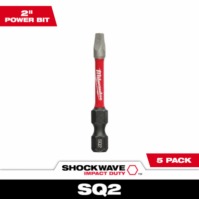 5PK 2" #2 SQ Insert Bit