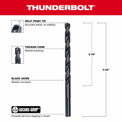 1/4" BLK Ox Drill Bit